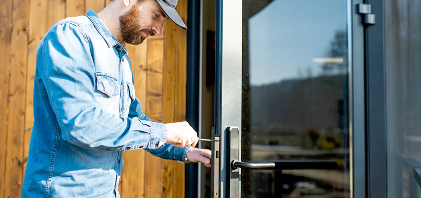 Frameless Glass Storefront Door Locks Replacement in Newport Beach, CA